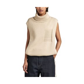 Μπλουζάκια με μακριά μανίκια G-Star Raw KNITTED OPEN SIDE TURTLENECK SLEEVELESS TOP WOMEN