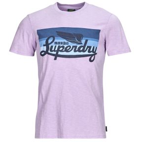 T-shirt με κοντά μανίκια Superdry CALI STRIPED LOGO T SHIRT