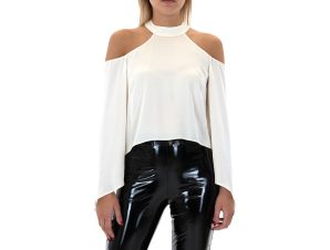 Μπλουζάκια με μακριά μανίκια Zoya OFF SHOULDER CROP BLOUSE WOMEN