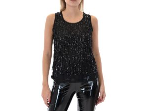 Μπλουζάκια με μακριά μανίκια Zoya SEQUINED SLEEVELESS TOP WOMEN