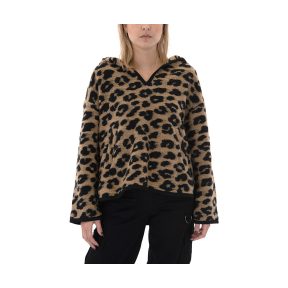 Μπλουζάκια με μακριά μανίκια Moutaki KNITTED ANIMAL PRINT OVERSIZED COAT WOMEN