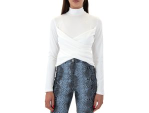 Μπλουζάκια με μακριά μανίκια Twenty-29 LONG SLEEVE HIGH NECK CROP BLOUSE WOMEN