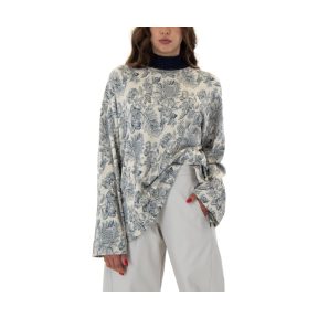 Μπλουζάκια με μακριά μανίκια Moutaki LONG SLEEVE PRINTED OVERSIZED BLOUSE WOMEN