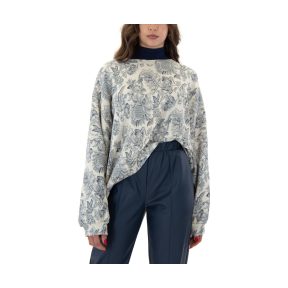 Μπλουζάκια με μακριά μανίκια Moutaki LONG SLEEVE PRINTED OVERSIZED BLOUSE WOMEN