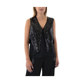 Αμάνικα/T-shirts χωρίς μανίκια Zoya SEQUINED ASYMMETRIC VEST WOMEN