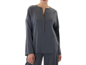 Μπλουζάκια με μακριά μανίκια Zoya LONGSLEEVE V NECK COMFORT FIT BLOUSE WOMEN