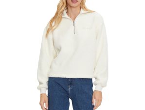 Φούτερ Calvin Klein Jeans SHERPA HALF ZIP SWEATSHIRT WOMEN